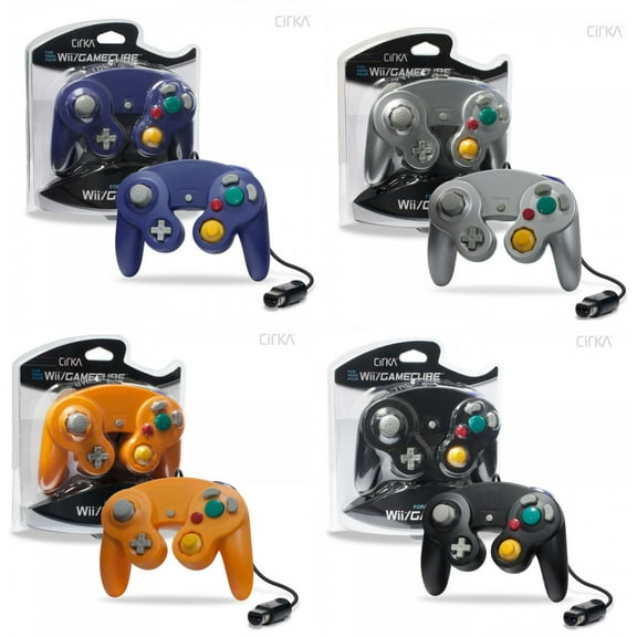 4 Controllers for Nintendo GameCube / Wii Black Platinum Orange Spice Indigo