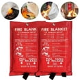thumbnail image 7 of 2 Pack Large Fire Blanket Fiberglass Emergency Home Retardant 39x39'', 7 of 7