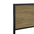 thumbnail image 4 of Modern Industrial King Platform Metal Bed in Oak Brown, 4 of 9