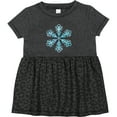 thumbnail image 3 of Inktastic Icy Blue Winter Snowflake Girls Baby Dress, 3 of 5