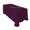 thumbnail image 1 of 90"×156" Tablecloths 100% Polyester 25 COLORS Wholesale Wedding Linen Catering", (Color: Eggplant Purple), 1 of 1
