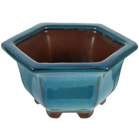 Worgeous  Ceramic Flowerpot Plant Saucers Planter Succulent Planters Blue