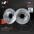 thumbnail image 5 of A-Premium 12.28 inch (312mm) Rear Drilled and Slotted Disc Brake Rotors + Ceramic Pads Kit Compatible with Select Hummer Models - H3 2006-2010 H3T 2009-2010 6-PC Set, 5 of 8
