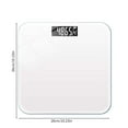 thumbnail image 3 of Electronic Scale USB Rechargeable Digital Body Weight Health Weighing ABS 26x26cm Intuitive Display High Precision for Elderly Adults Home Bathroom Accurate Stable Data Black White, 3 of 5