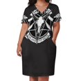 thumbnail image 3 of Mejor logotipo de banda de rock metal Cordero de Dios Gajiumr vestido suelto con bolsos vestido real para mujer 2025 vestido de noche para mujer, 3 of 7