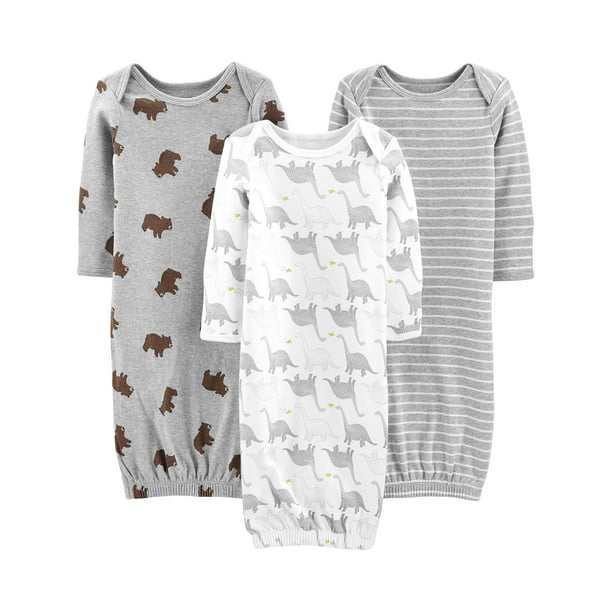 Pack de 3 batas de dormir de algodón Simple Joys by Carter's 0-3M