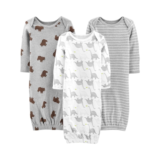Pack de 3 batas de dormir de algodón Simple Joys by Carter's 0-3M