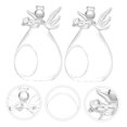 thumbnail image 4 of OATIPHO Clear Glass Vase Angel Shaped for Home Decoration Transparent Creative Ornament, 4 of 8