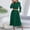 #7Green, variant on Women Pleated Midi Dress Long Sleeve Party Wedding Guest Pleated Dress Semi Formal Business Casual Dresses