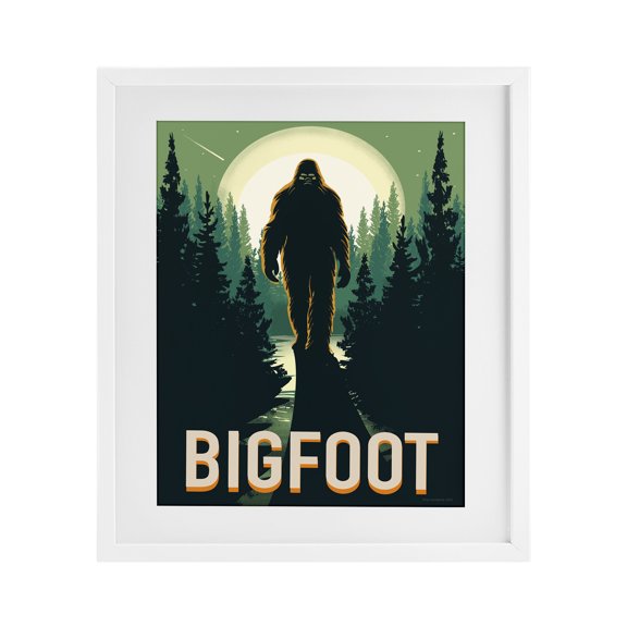 Stupell Industries Cryptid In The Woods White Framed Print Under Glass, design by Omar Escalante
