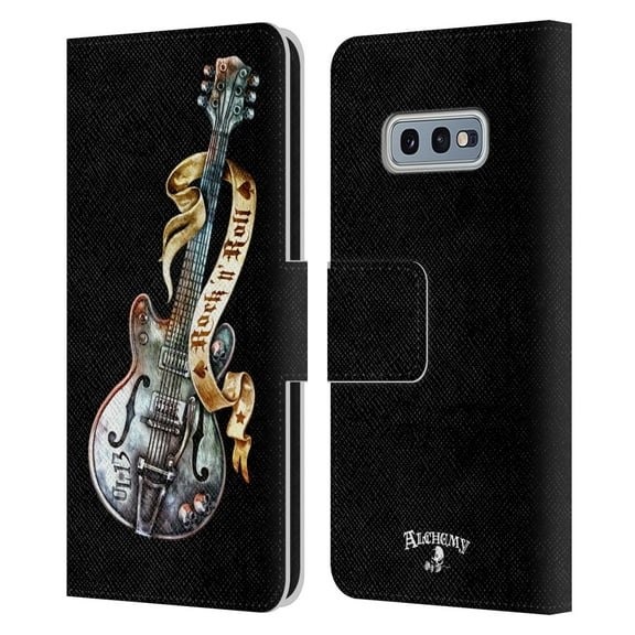Head Case Designs Officially Licensed Alchemy Gothic Illustration Rock'it 56 Guitar Leather Book Wallet Case Cover Compatible with Samsung Galaxy S10e