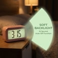 thumbnail image 6 of REGALWOVEN Small Digital Alarm Clock for Bedroom, Alarm Clocks with Big Numbers Display, Temperature, Snooze, 12/24H for Deep Sleepers Pink, 6 of 7