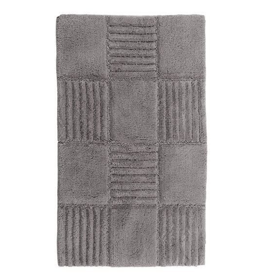 Knightsbridge Chakkar Board 220 GSF Non Skid Back Bath Rug 20 x 30 - Silver