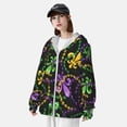 thumbnail image 4 of Pofeuu Mardi Gras6 Print Sun Protection Outdoor Lightweight Full Zip UV Cooling Hoodie Long Sleeve Summer Clothing for Outdoor Hiking-3X-Large, 4 of 5