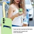 thumbnail image 4 of Compatible with Samsung A14 5g Case Silicone with Card Holder Black, for Samsung Galaxy A14 5g Phone Case Silicone Liquid Shockproof Protective Slim Cover (Green), 4 of 13