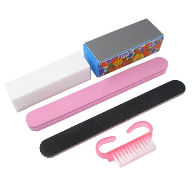Limas de lijado para manicura y pedicura, bloque de lijado para cuidado de uñas, pulidor de uñas, lima de uñas blanca, puntas de Arte de uñas, manicura y pedicura
