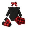 thumbnail image 3 of eczipvz Newborn Baby Girls Christmas Clothes Outfits Infant Reindeer My First Christmas Bodysuit Romper Shorts Clothing Sets Size 6-9 Months, 3 of 9