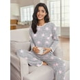 thumbnail image 6 of MINTREUS Pajamas for Women Set 2 Piece Lounge Set Long Sleeve Pjs Long Pants Sleepwear with Pockets, 6 of 8