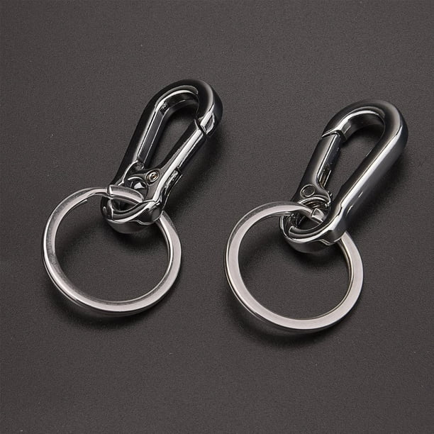 Ekiwen Metal Keyring Keychain Key Ring Chain Hook Organizer, 2 Pack