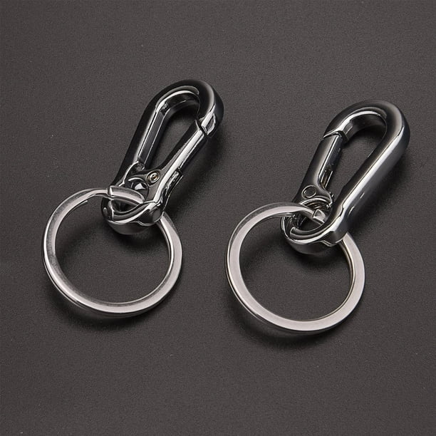 Ekiwen Metal Keyring Keychain Key Ring Chain Hook Organizer, 2 Pack