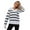 White, variant on Aoochasliy Womens Sweaters Pullover Clothes V-Neck Zipper Hedging Casual Stripe Knitting Sweater Tops