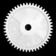 thumbnail image 5 of Plastic Gear For 550 Motor Gearbox, 10t/48t, 8mm Hole Banmo, 5 of 5