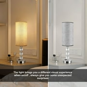 Crystal Table Lamp 17.9, 3-Way Dimmable with Touch Control, Bulb Included, USB Charging Port, AC Outlet – Suitable for Living Room, Bedroom, Study - Lighting