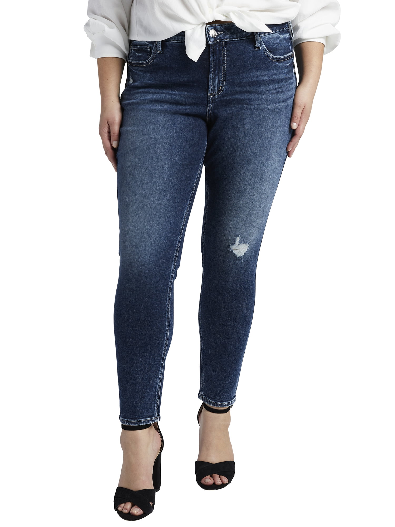 Style Co Womens Plus High Rise Slim Fit Colored Skinny Jeans Brown Size 20w main image 0