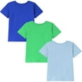 thumbnail image 2 of HILEELANG Little Boy Summer Short Sleeve Tees Blue Excavator Shirts Cotton Casual Graphic Crewneck Construction T Shirts 3PC 5T, 2 of 5