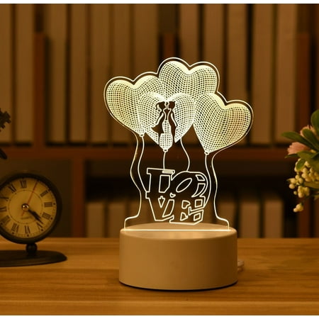 

QWZNDZGR Christmas Decorations for Home Tree Elk Christmas 3D Acrylic USB Night Light Xmas Gift Navidad 2021 New Year Home Decore Garland