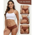 thumbnail image 3 of AWAYTR Women Seamless Panties No Show Bikini Invisible Briefs Hipster Underwear Cheeky 6 Pack S-XL, 3 of 7
