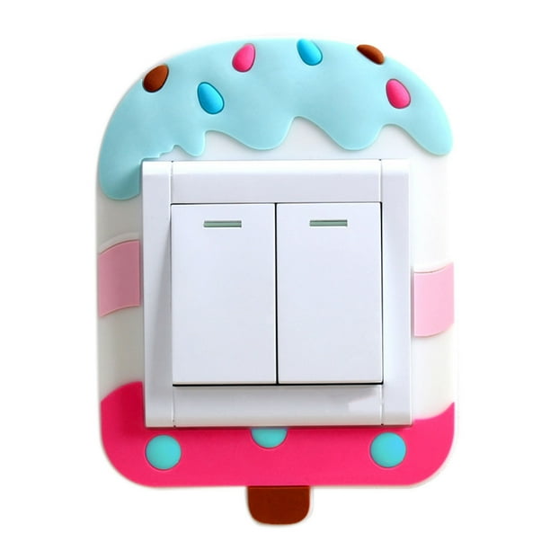 Billuyoard Cubierta protectora para interruptor de luz de silicona, enchufe luminoso, pegatina protectora para interruptor de luz, decoración de Decoración del hogar