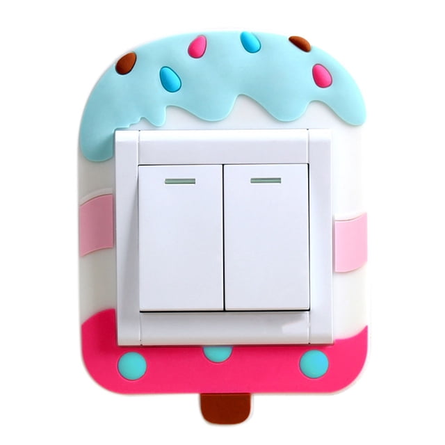 Billuyoard Cubierta protectora para interruptor de luz de silicona, enchufe luminoso, pegatina protectora para interruptor de luz, decoración de Decoración del hogar