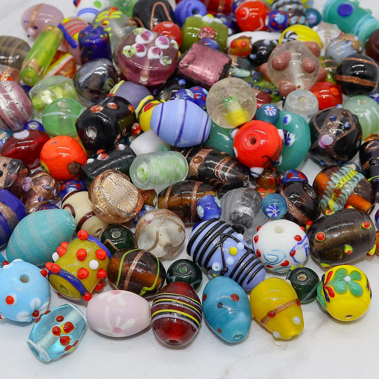 Fun-Weevz Glass Beads, 4 oz, 100 Count