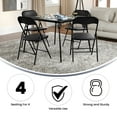 thumbnail image 5 of Flash Furniture Madison 5-Piece Portable Folding Card Game Table and Chairs Set, Black, 5 of 14