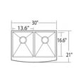 thumbnail image 2 of Moen G18220 29" Double Basin Undermount Stainless Steel Kitchen Sink - Stainless, 2 of 2