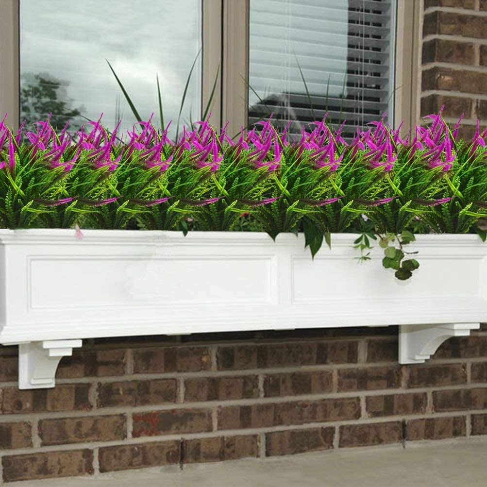 MAMOWEAR Artificial Outdoor Plants Flowers Faux Plastic Plant Fake Setaria UV Resistant Plants for Summer Planters Patio Front Door Porch Décor