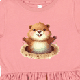 thumbnail image 4 of Inktastic Happy Groundhog Girls Toddler Dress, 4 of 5