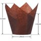 thumbnail image 2 of Zhuge 600 piezas de envoltorios para cupcakes con forma de tulipán, moldes para hornear de papel a prueba de grasa estándar, soportes para envoltorios de muffins(natural), 2 of 4
