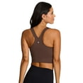 thumbnail image 2 of RBX Active Women's Ultra Soft Active Cropped Bra Tank Top With Shelf Bra, 2 of 6