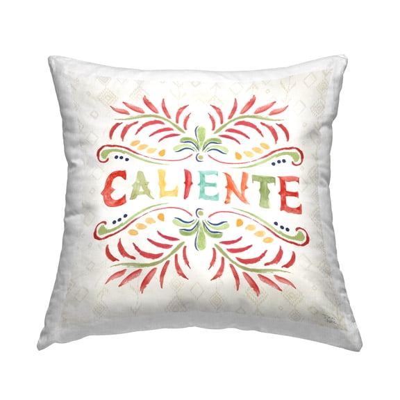 Stupell Industries Caliente con Patrón Vibrante Decorative Printed Throw Pillow, 18 x 7 x 18