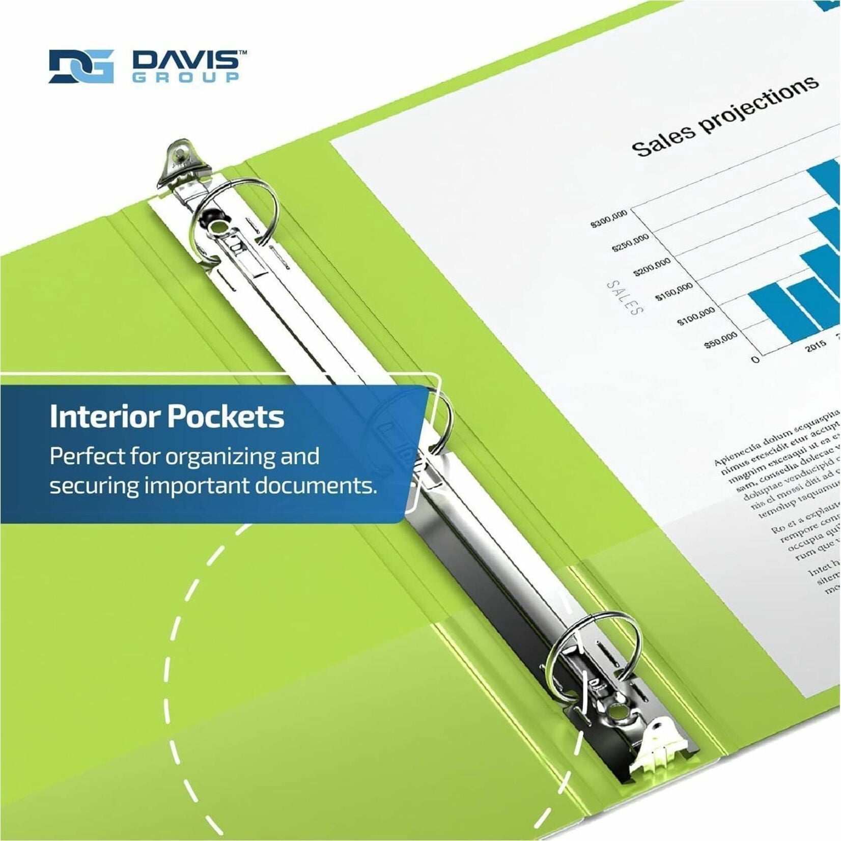 Davis Group Premium Economy, Round Ring, Binder, 6 Pack (Lime Green, 3")