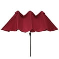 thumbnail image 6 of [2 day delivery] 15x9ft Large Double-Sided Rectangular Outdoor Twin Patio Market Umbrella w/Crank-burgundy, 6 of 9