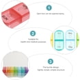 thumbnail image 2 of CIMAXIC Contenant Portable de Rangement pour Médicaments avec Joint Étanche et 14 Compartiments pour l'Organisation Mensuelle des Pilules Couleur Assortie,5.63"X3.7"X1.57 Pouces, 2 of 5