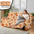 thumbnail image 4 of ZIATUBLES Orange Butterfly Flower Recliner Covers for 3 Seater Reclining Sofa, Soft Fitted Furniture Protector for Pets Washable Stretch Recliner Chair Covers with Storage Pockets Set of 8, 4 of 9