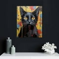 thumbnail image 4 of Nawypu Framed cat , watercolor black cat, Framed Canvas Wall Art Watercolor Abstract Mountains, Nature Prints Minimalist Modern, Home Artwork Decoration, Cat canvas, bedroom wall art, 4 of 4