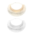 thumbnail image 1 of Colr De Decración De 2 Colores Para Mujer, Colr De , Oro, Pta Sunnimix Collar llamativo grueso, 1 of 8