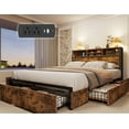 thumbnail image 5 of EnHomee Full Bed Frame with Headboard Metal Bed Frame with 6 Storage Drawers &  Charge Station, 5 of 8
