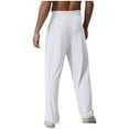 thumbnail image 2 of Manyakai Mens Ballroom Latin Dance Trousers Adjustable Buckle Belted For Salsa Cha-cha Performance White XL, 2 of 6