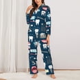 thumbnail image 2 of Easygdp Dental Women's Long-Sleeve Shirt and Full-Length Bottom Pajama Set,Two Piece Loungewear Soft Pajama Top and Pants Pjs Sleepwear-Medium, 2 of 7